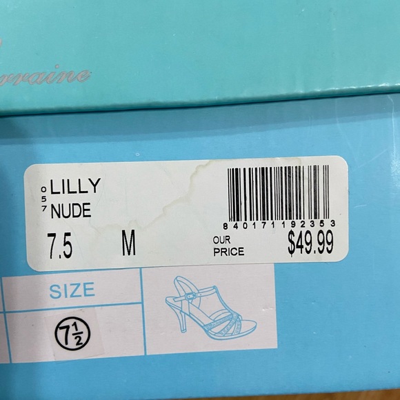 Gold nude diamond heels - Picture 7 of 8